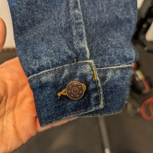 Vintage Denim Jacket, USA made, Union Line, Rock flag and Eagle, Size XL - Picture 5 of 9